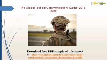 Tactical Communications Market 2018-2028