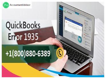 Fix Error 1935 in QuickBooks: While Installing QB Or .NET Framework