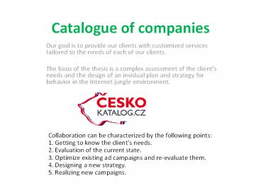 Cesko Katalog