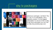 sky tv packages