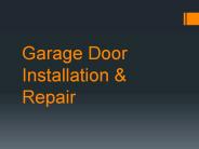 Garage Door Installation & Repair