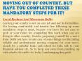 Moving Out Of Country, But Have You Completed These Mandatory Steps For It? PowerPoint PPT Presentation