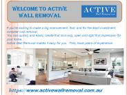 Welcome to ACTIVE WALL REMOVAL