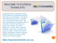 Welcome to express translate PowerPoint PPT Presentation