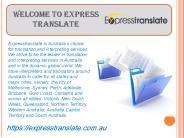 Welcome to express translate
