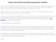 Hair Transplant Price Information
