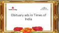 Publish Times of India Obituary Ads Online via Bookadsnow PowerPoint PPT Presentation