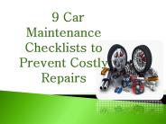 Car Maintenance Checklist