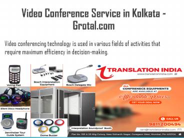Video Conferencing Services in Kolkata