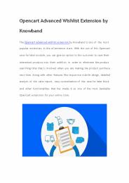Opencart Advanced Wishlist Extension
