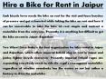 Some Tips to Get Bike on Rent in Jaipur PowerPoint PPT Presentation
