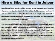 Some Tips to Get Bike on Rent in Jaipur