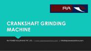 Onsite Crankshaft Grinding Machine