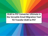 Convert OLM Data to PST
