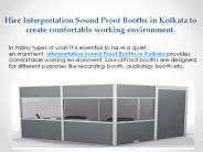 Interpretation Sound Proof Booths in Kolkata