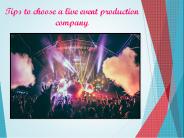 live event production companies.