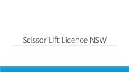 Scissor Lift Licence NSW