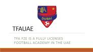 Best Football Academy in Dubai