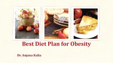 Best Diet Plan for Obesity