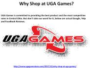 Why Shop at UGA Games?