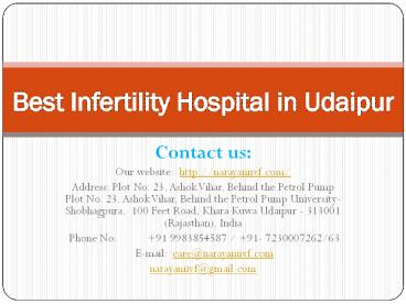 Best Fertility Center in Udaipur