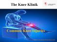 4 Most Common Knee Injuries | Knee Replacement surgery | The Knee Klinik PowerPoint PPT Presentation