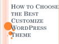 Think Before Choosing the Ideal Customize WordPress Theme PowerPoint PPT Presentation