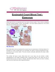 Eosinophil Count Blood Test - Elawoman