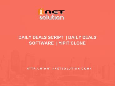 Daily Deals Software -  Yipit Clone