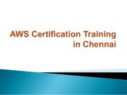 AWS certification training in chennai