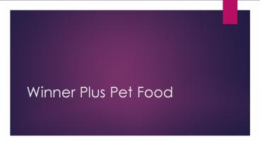 Winner Plus Pet Food
