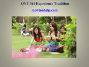 QNT 561 Experience Tradition / newtonhelp.com