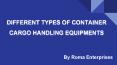 Lashing equipment suppliers | Roma Enterprises PowerPoint PPT Presentation