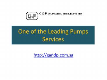 One of the Best Pump Services