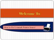 How To Fix Lexmark Paper Jam Issue?