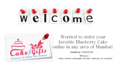 Worried to order your favorite Blueberry Cake online in any area of ​​Mumbai?