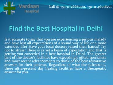 Find the Best Hospital in Delhi