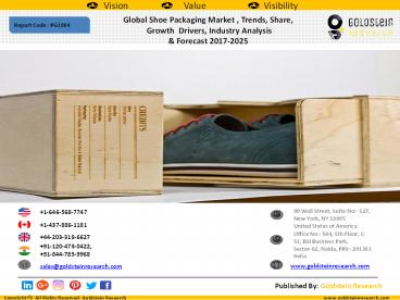 Global Shoe Packaging Market , Trends, Share,  Growth  Drivers, Industry Analysis   & Forecast 2017-2025