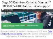 Sage 50 Quantum Canada 1800-865-4183
