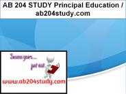 AB 204 STUDY Principal Education / ab204study.com