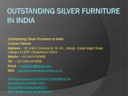 Outstanding Silver Furniture in India