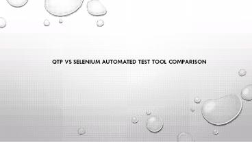 QTP VS SELENIUM Automated Test Tool Comparison