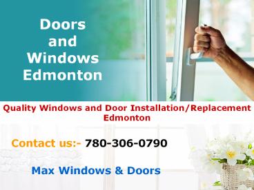 Doors and Windows Edmonton