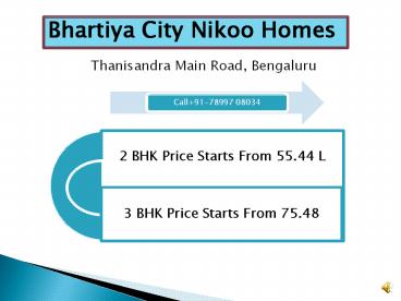 Bhartiya City Nikoo Homes