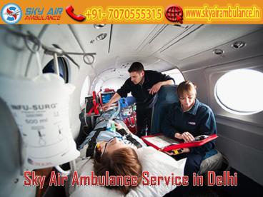 Receive the World-Class Air Ambulance Service in Delhi by Sky Air Ambulance