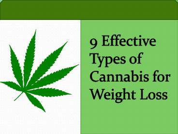 Types of Cannabis