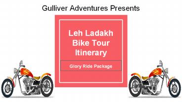 Leh Ladakh Bike Tour Itinerary