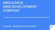 AngularJS Web Application Development Company | Windzoon Technologies