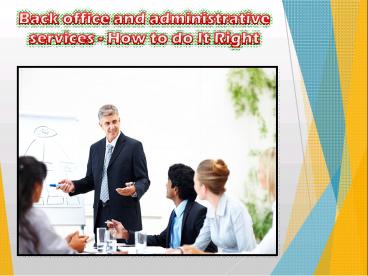 back office and administrative services