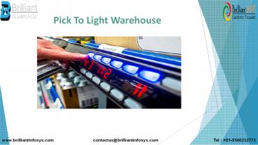 pick to light warehouse